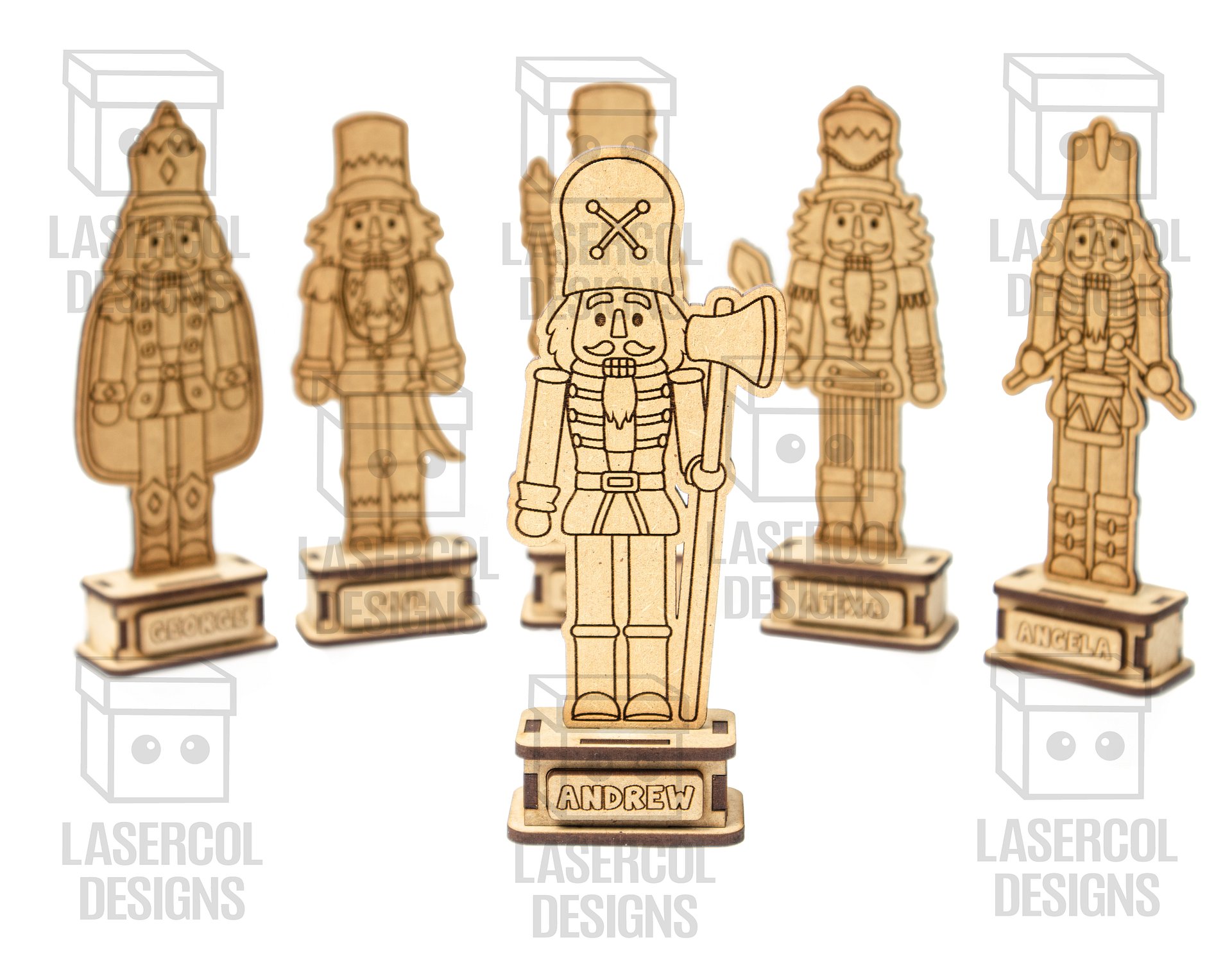 Nutcracker Set (2 Sizes, 6 Styles) - Christmas Gift - Laser Cut Files product image (2)