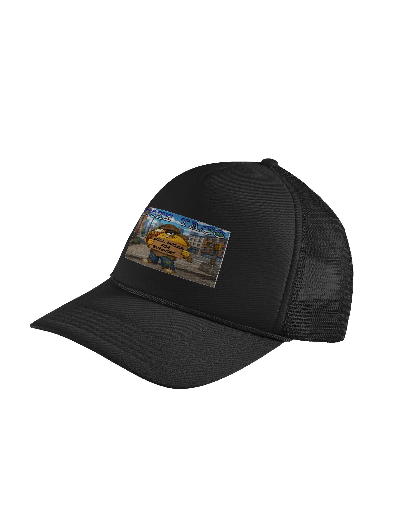 Broke Taco Urban Cartoon Trucker Hat - The Taco Family product image (22)