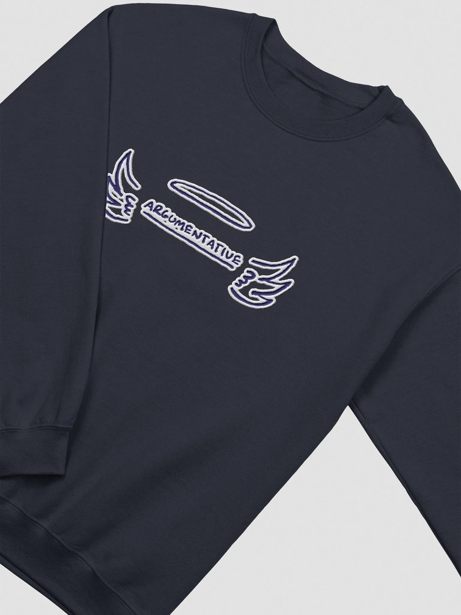 ANGELIC (lg. navy bubble design) embroidered crewneck product image (21)