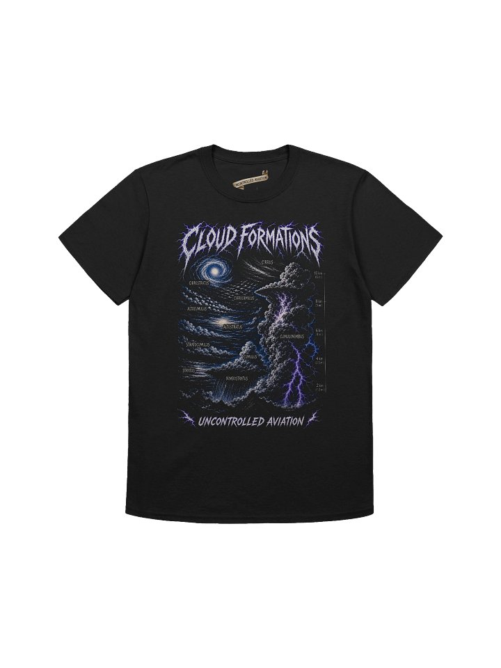 CLOUDS World Tour — Aviation Weather Line — Black Tee product image (1)