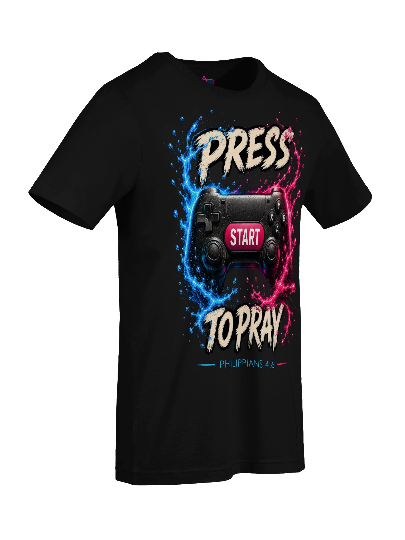 Press Start to Pray - Unisex - Christian Paint Splatter Gamer T-Shirt product image (7)