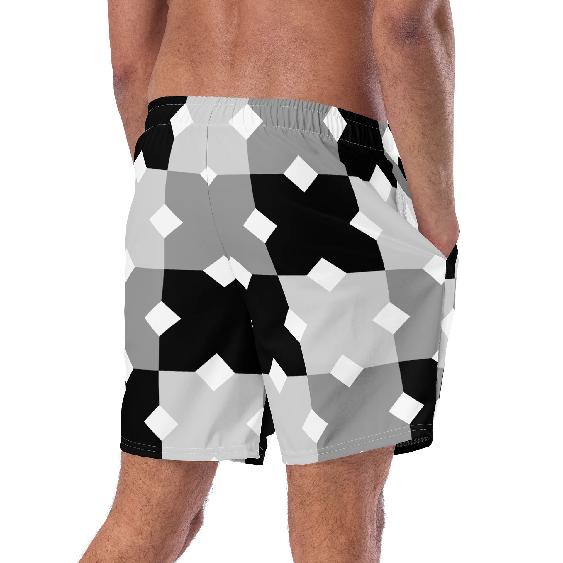 His House Mens Swimsuit - Monochrome Mosaic product image (9)