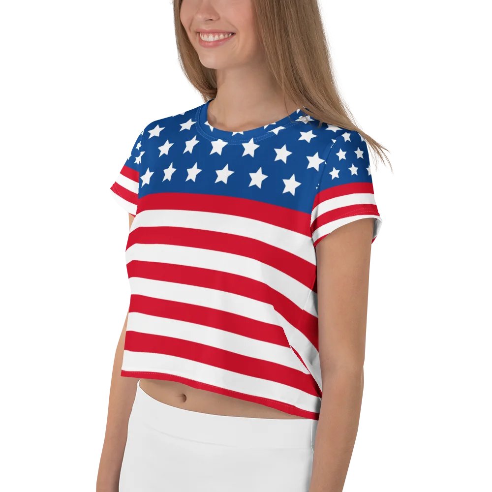Starry Stripes All-Over Crop Tee product image (3)