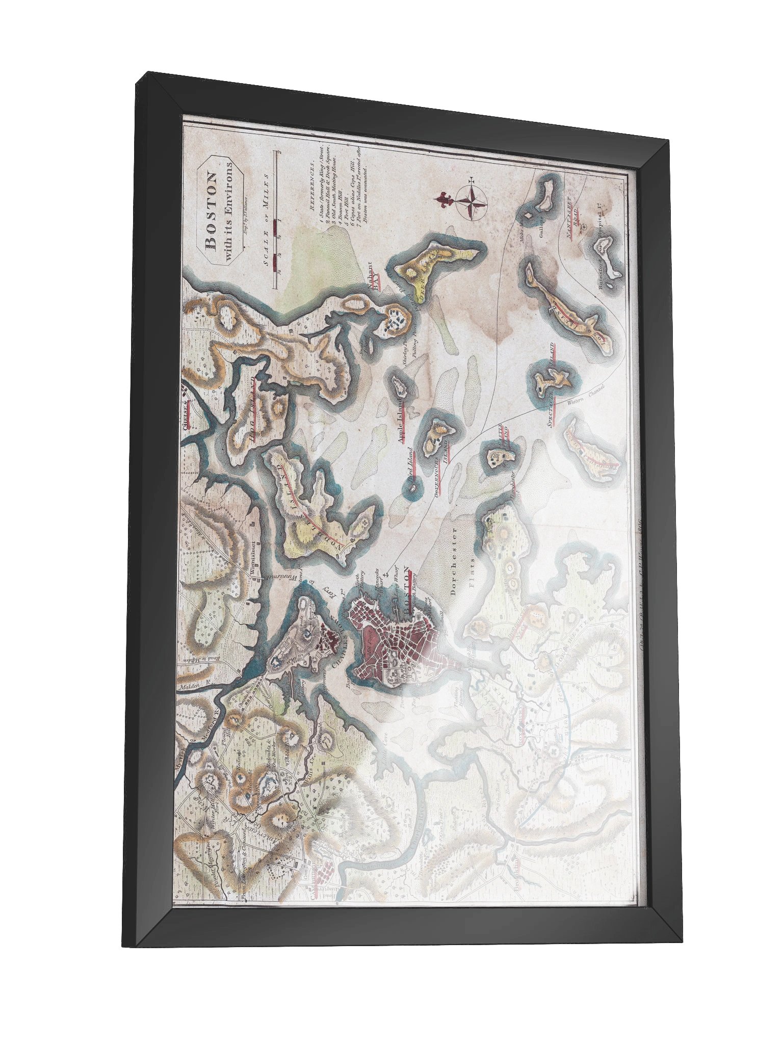 Boston with its Environs, 1806 Framed Map Poster product image (3)