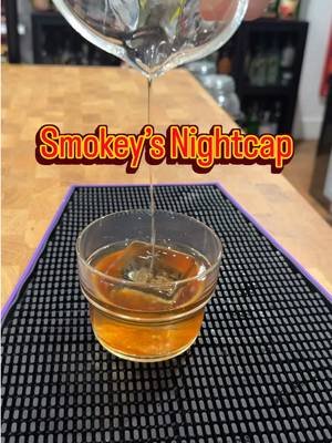Old Fashioned with banana-infused mezcal 🍌🔥 A decadent, smoky cocktail with añejo tequila, bitters, and agave. . . . #cocktailrecipe #foodtok #oldfashioned #mobilebartender #mixology 
