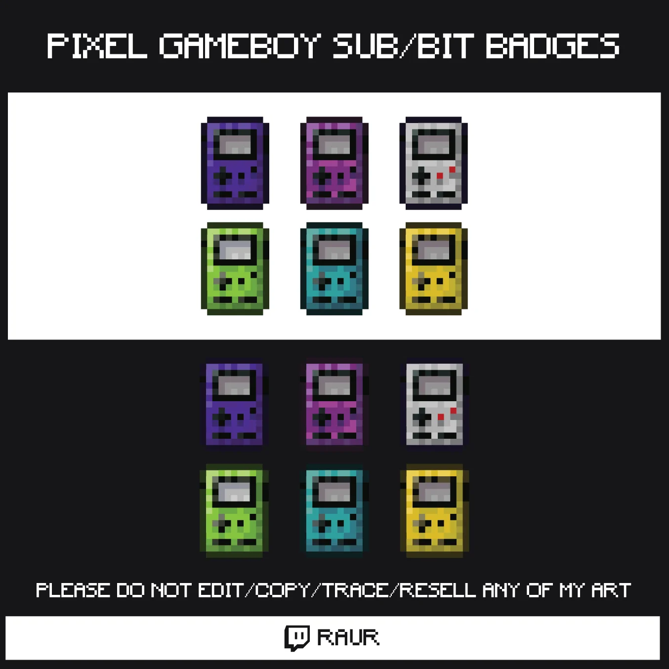 Twitch Pixel Gameboy - Sub/Bit Badges product image (1)
