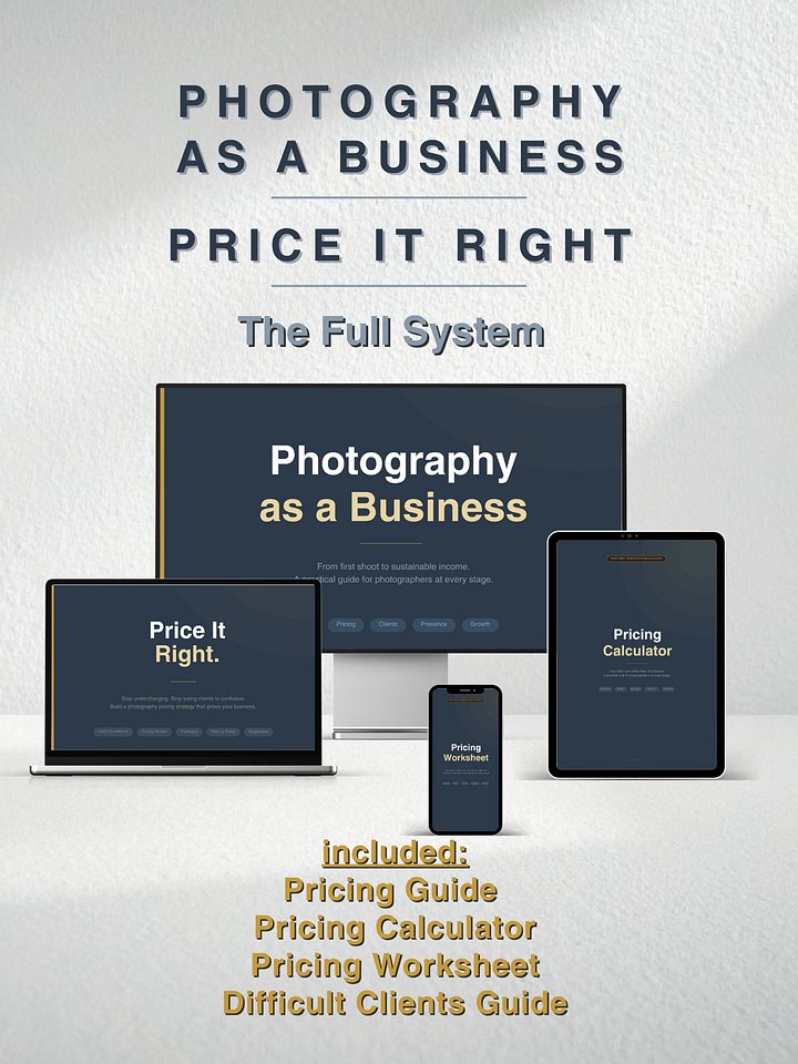 Price It Right - Full System - Guides and Tools for Photographers - Limited Launch Sale - 50% Off product image (2)