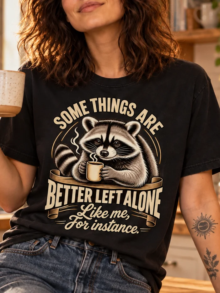 Better Left Alone Raccoon Tee product image (2)