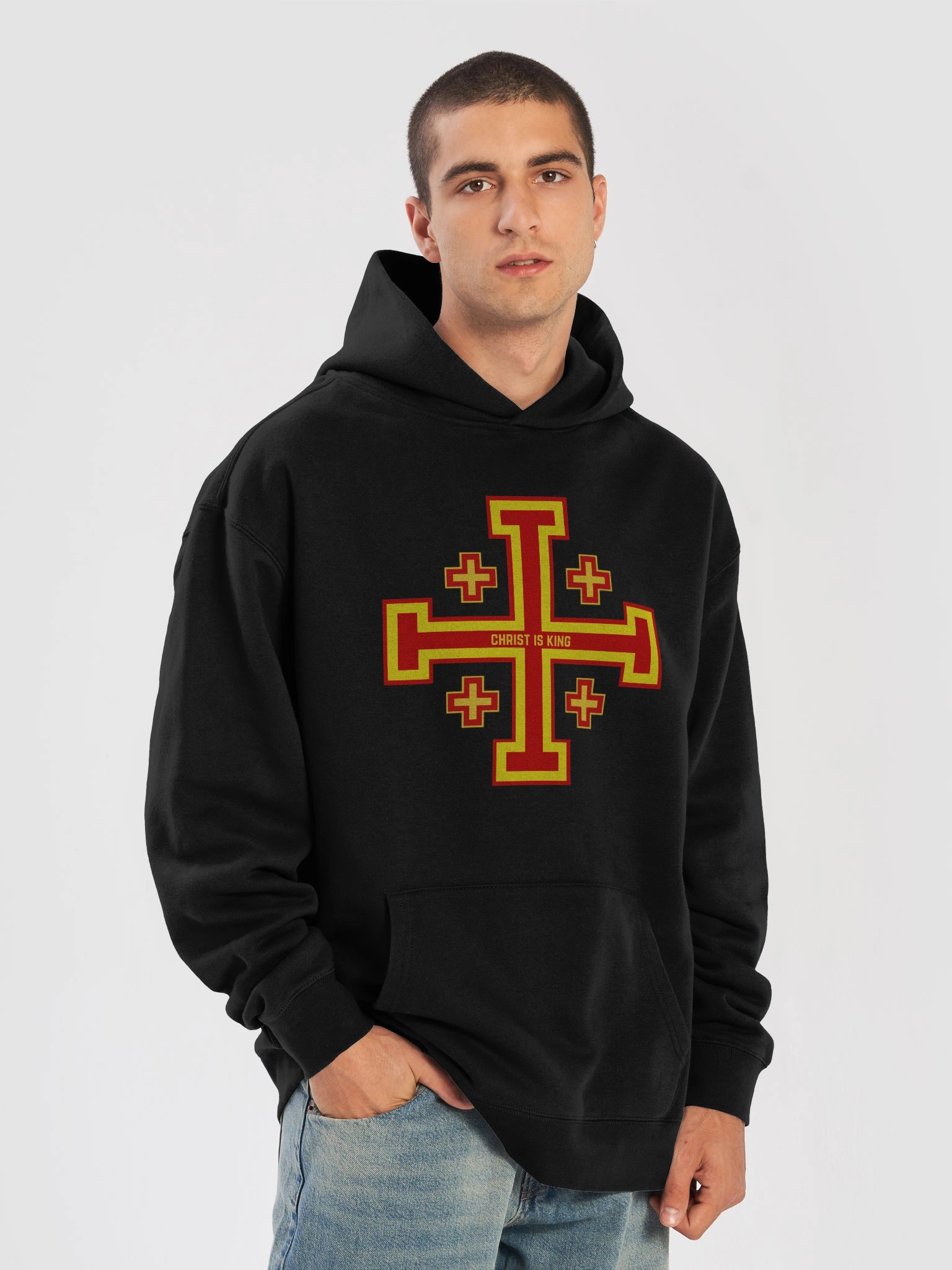 Christ is King Gym Gear Oversized Hoodie product image (2)