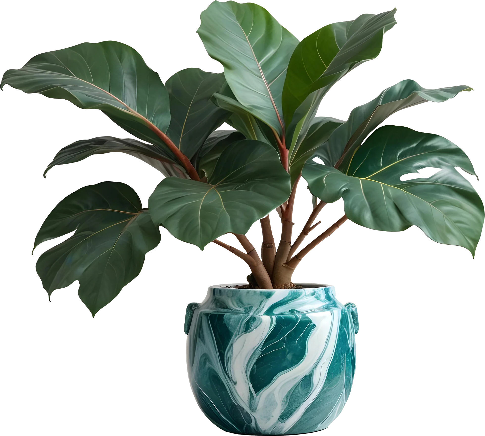 Marble Eternal – Tropical Green Marble Pot PNG product image (1)