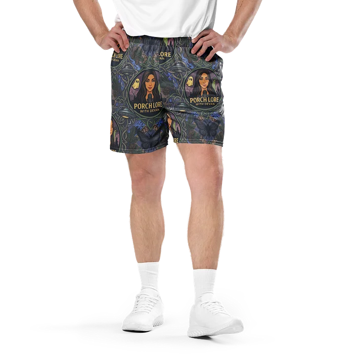 PORCH LORE DEVAN PERIWINKLE MOTH UNISEX SHORTS product image (1)