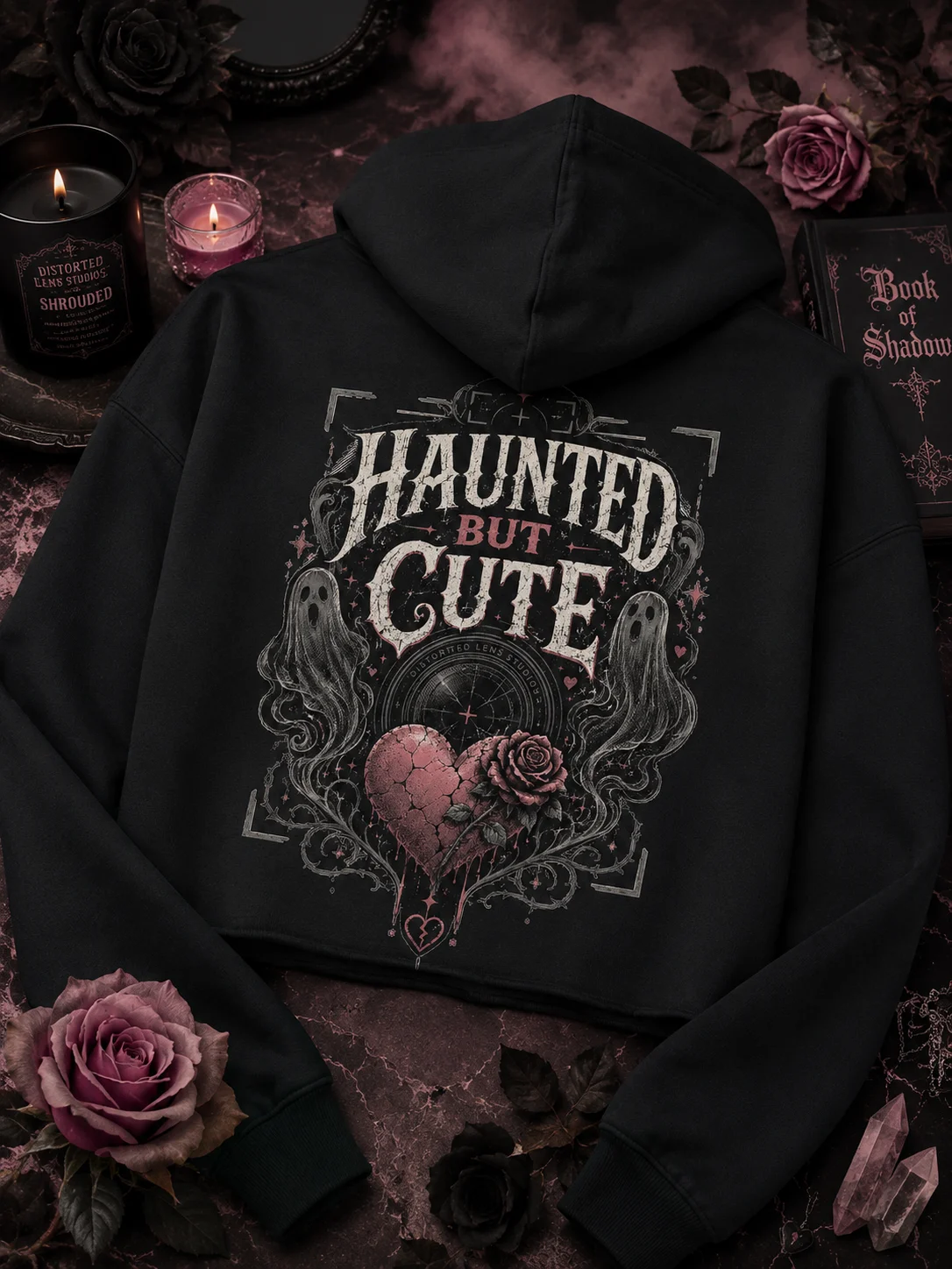 Haunted but Cute Cropped Hoodie product image (2)