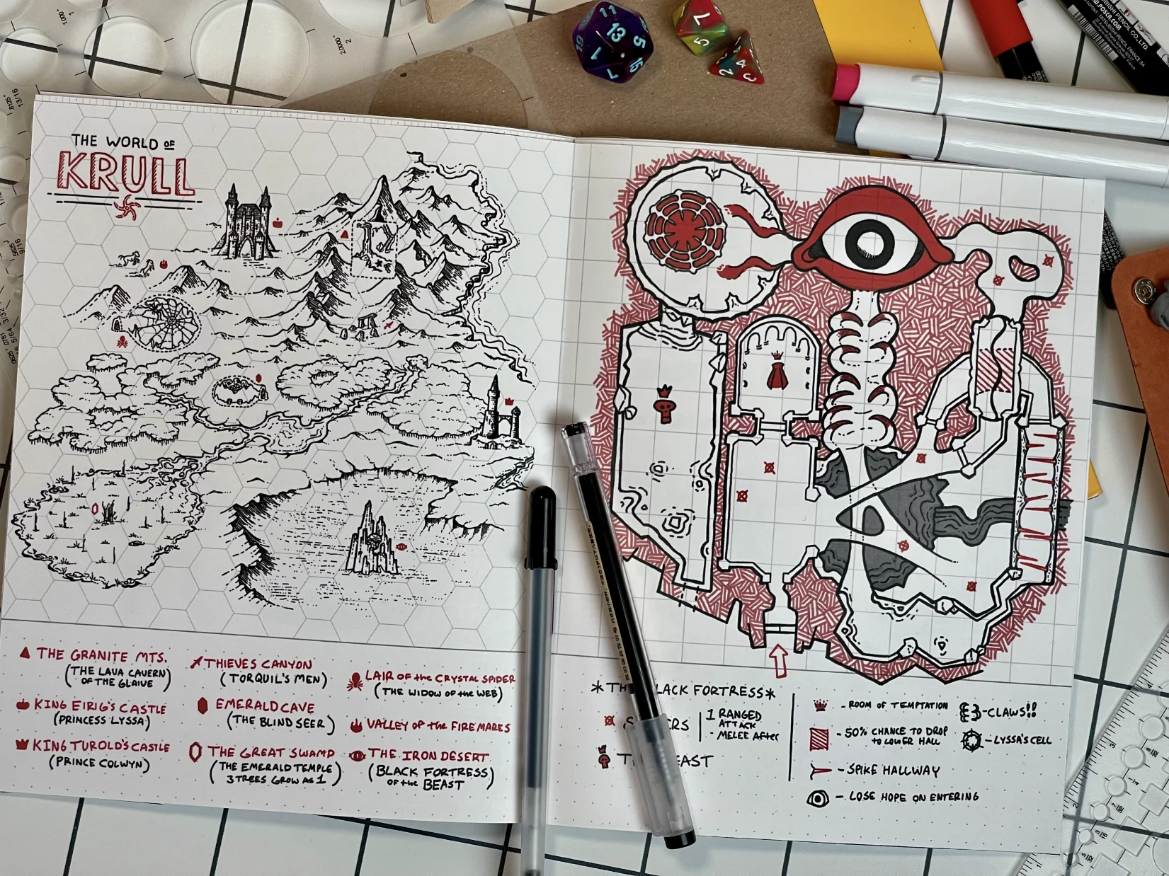 Unruly Hex/Dungeon Map Planner - Digital Download product image (1)