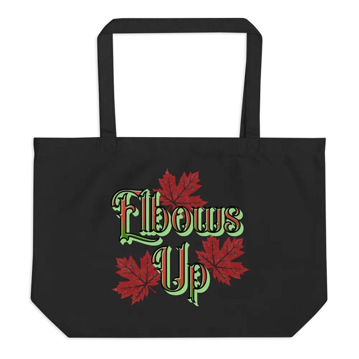 Elbows Up Maple Leaves Canada Glittery Eco Tote product image (1)