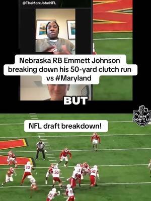 @Emmett Johnson breaking down his clutch run vs #maryland #nebraskafootball #raiders #nfldraft #footballtiktok 