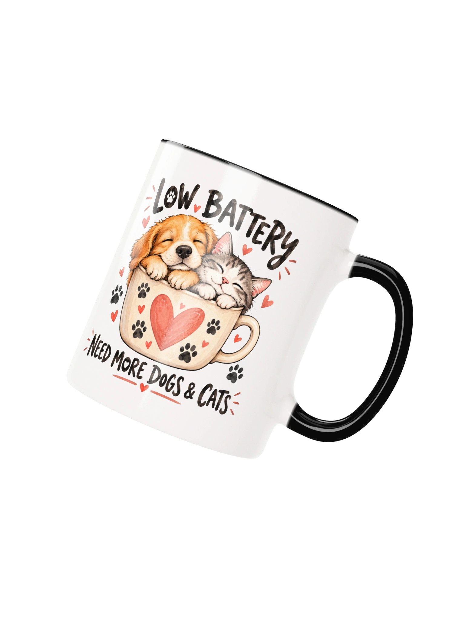 Low Battery Need More Dogs and Cats Coffee Mug product image (2)