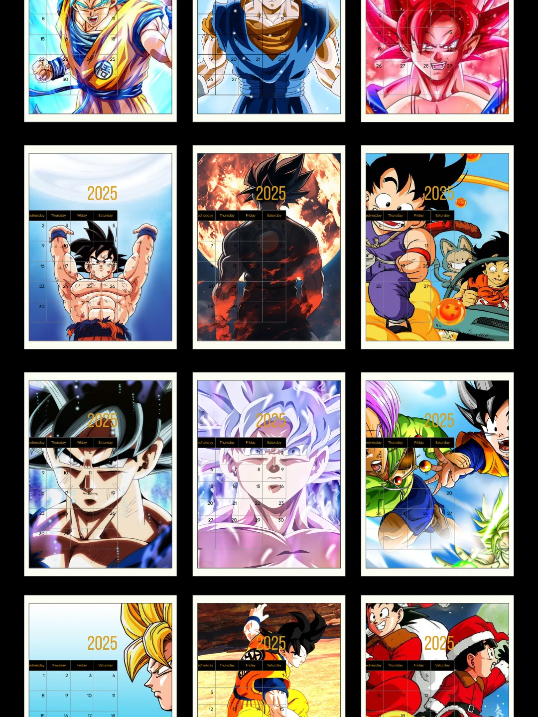 2025 Calendar | Dragonball Theme Calendar product image (1)