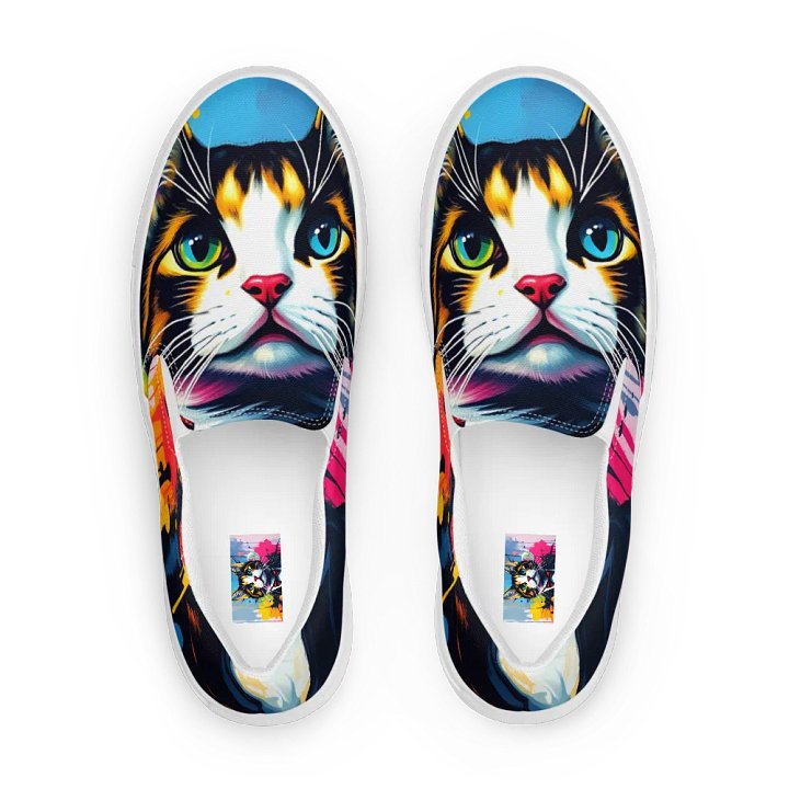 The literal tuxedo cat, men's slip on canvas shoes product image (1)