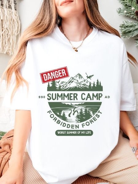 Forbidden Forest Magical Summer Camp Vintage Cozy Fall Shirt product image (1)
