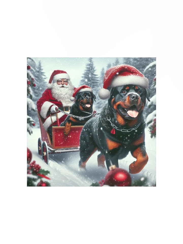 Festive Rottweiler Sleigh Ride Poster product image (5)