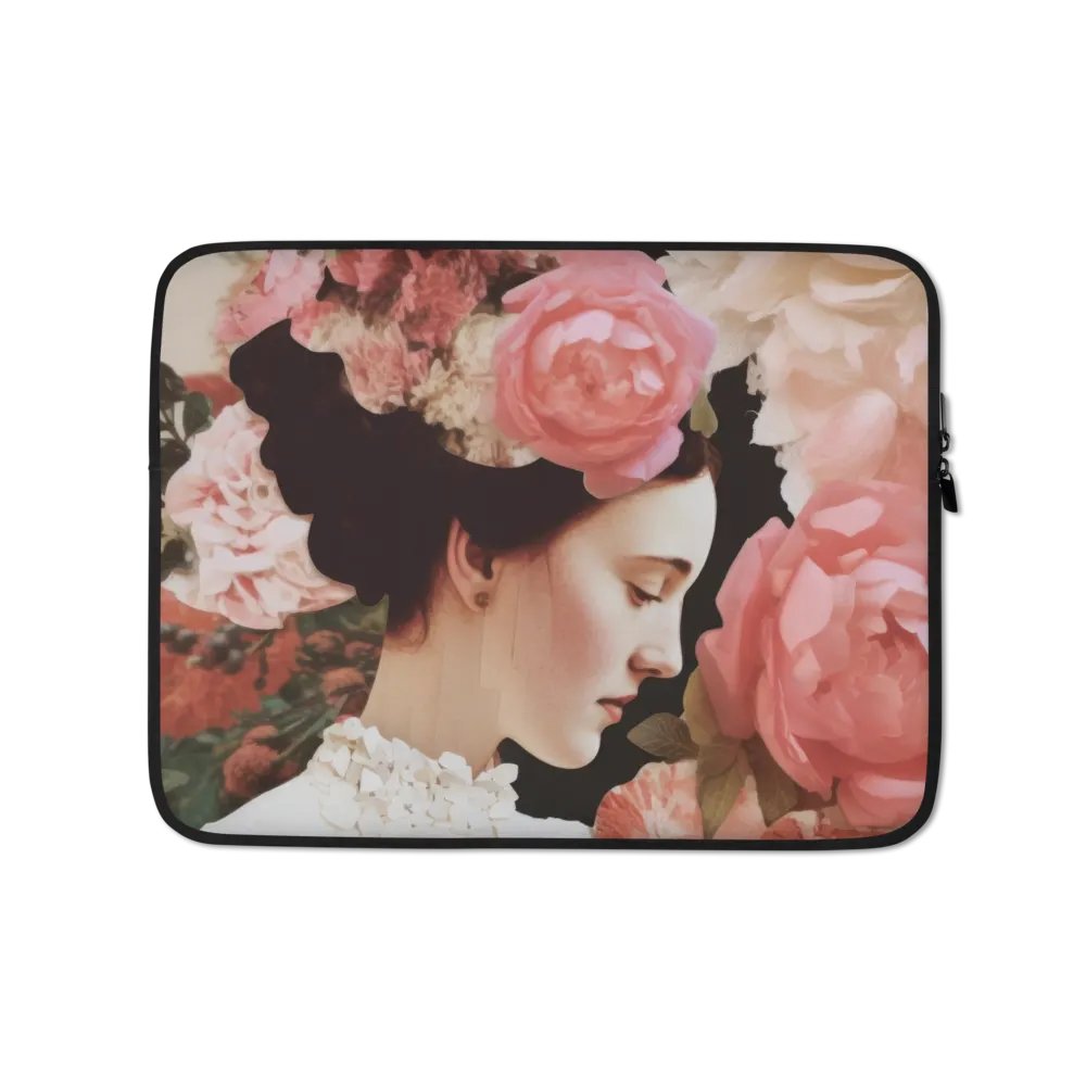Vintage Lady Floral Elegance Laptop Sleeve product image (1)