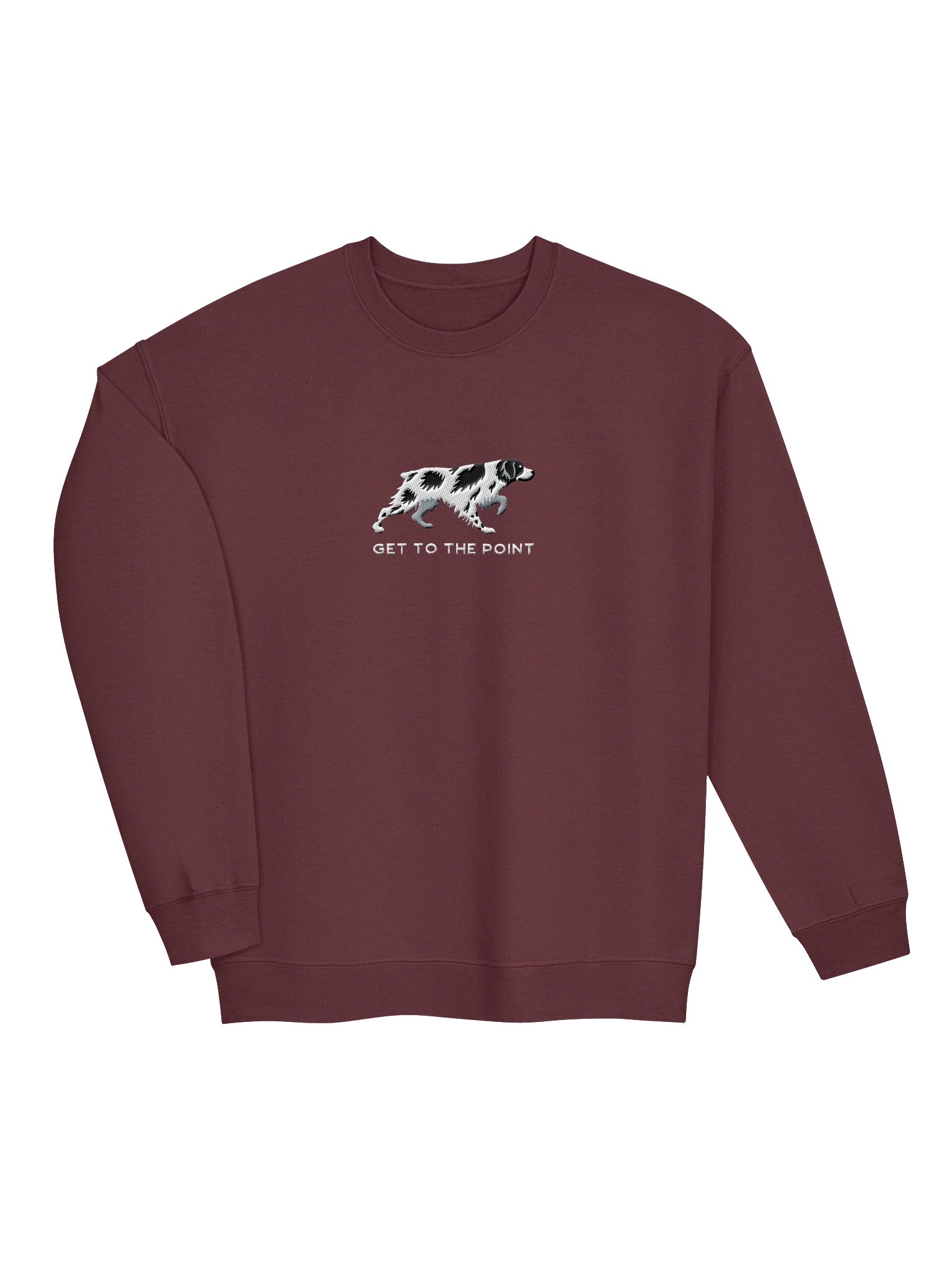 Get to the Point Sweatshirt (Embroidered) of a Brittany Spaniel(Black & White) product image (6)