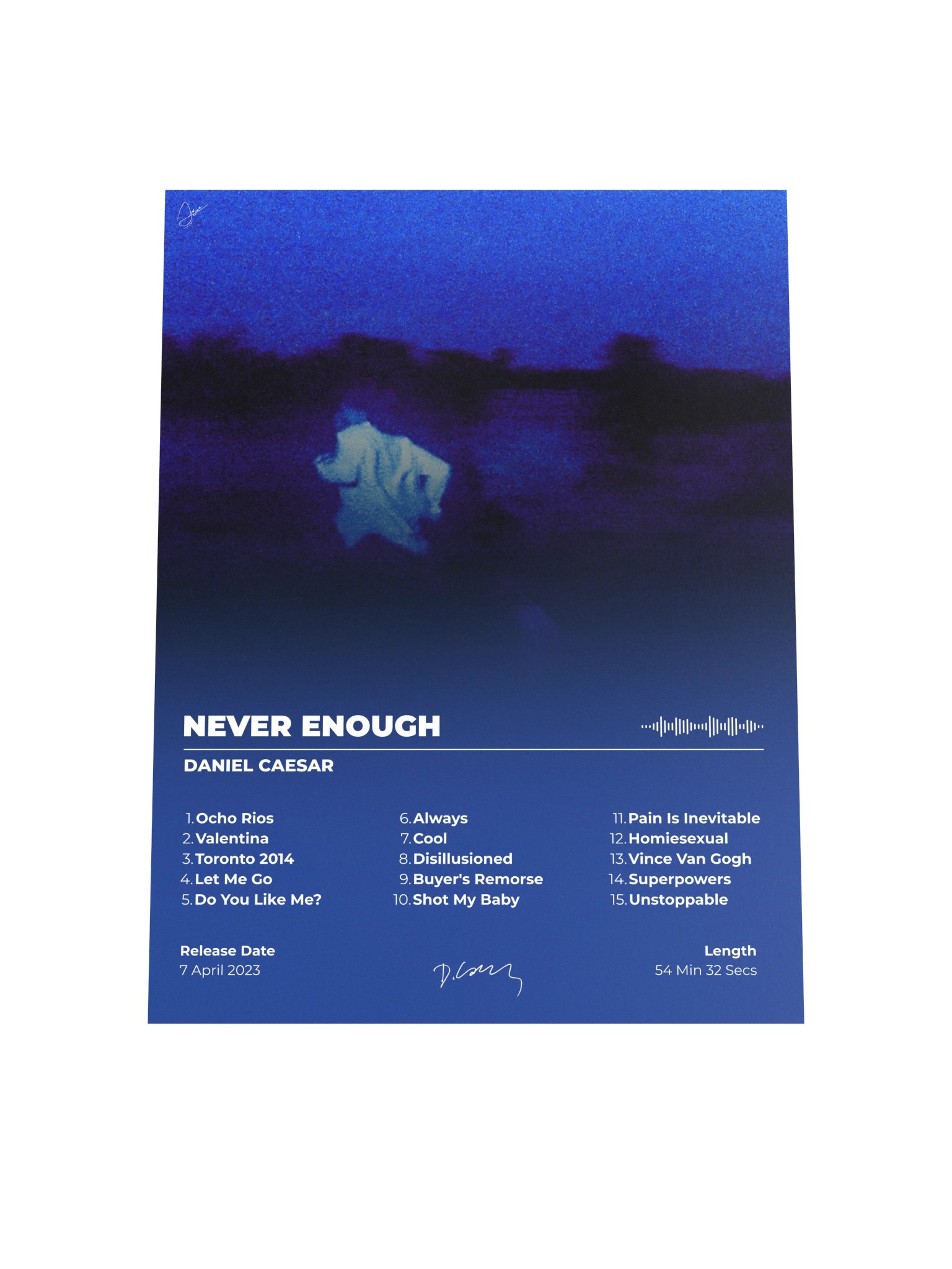 Daniel Caesar Never Enough Album Poster product image (8)