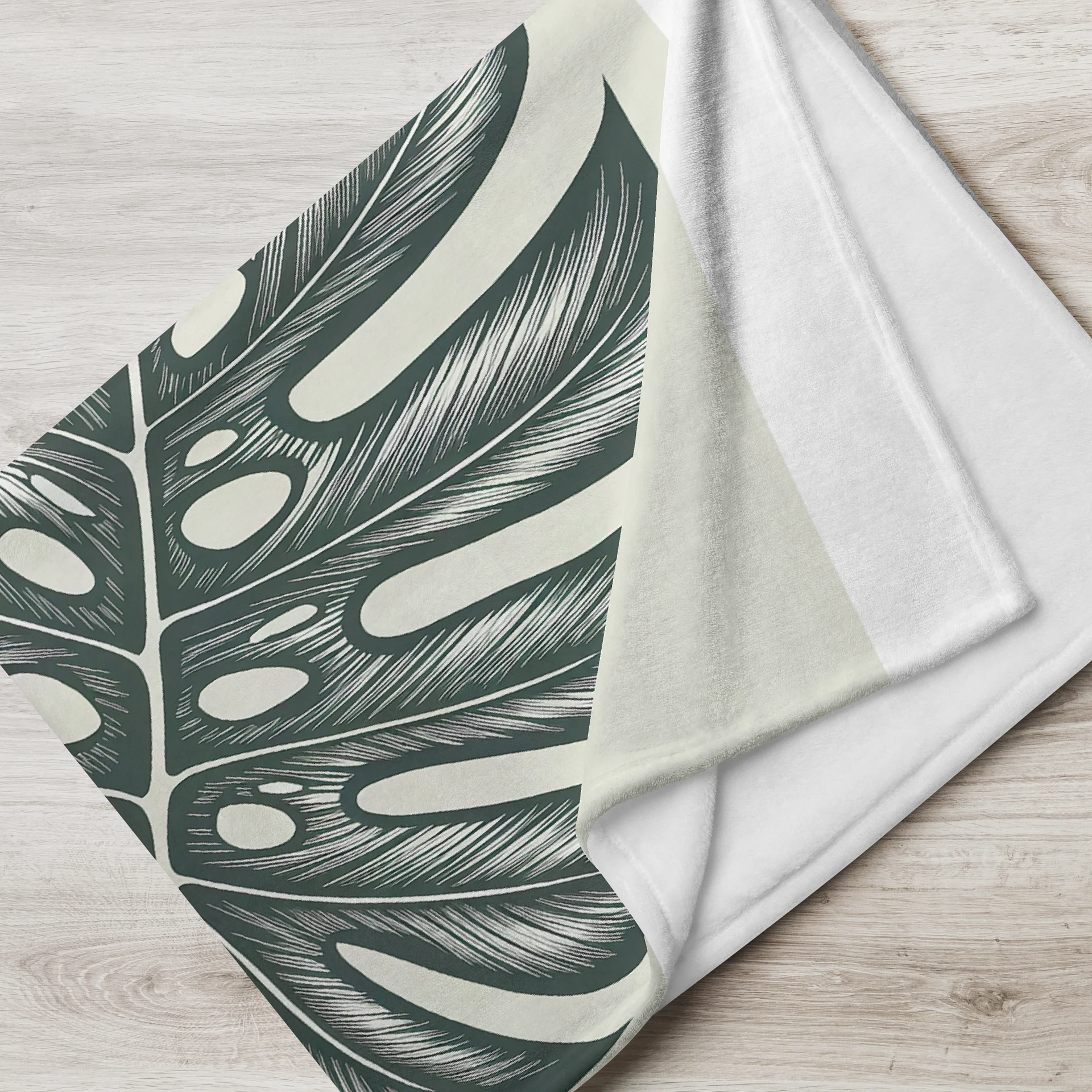 Big Monstera — Throw Blanket product image (7)