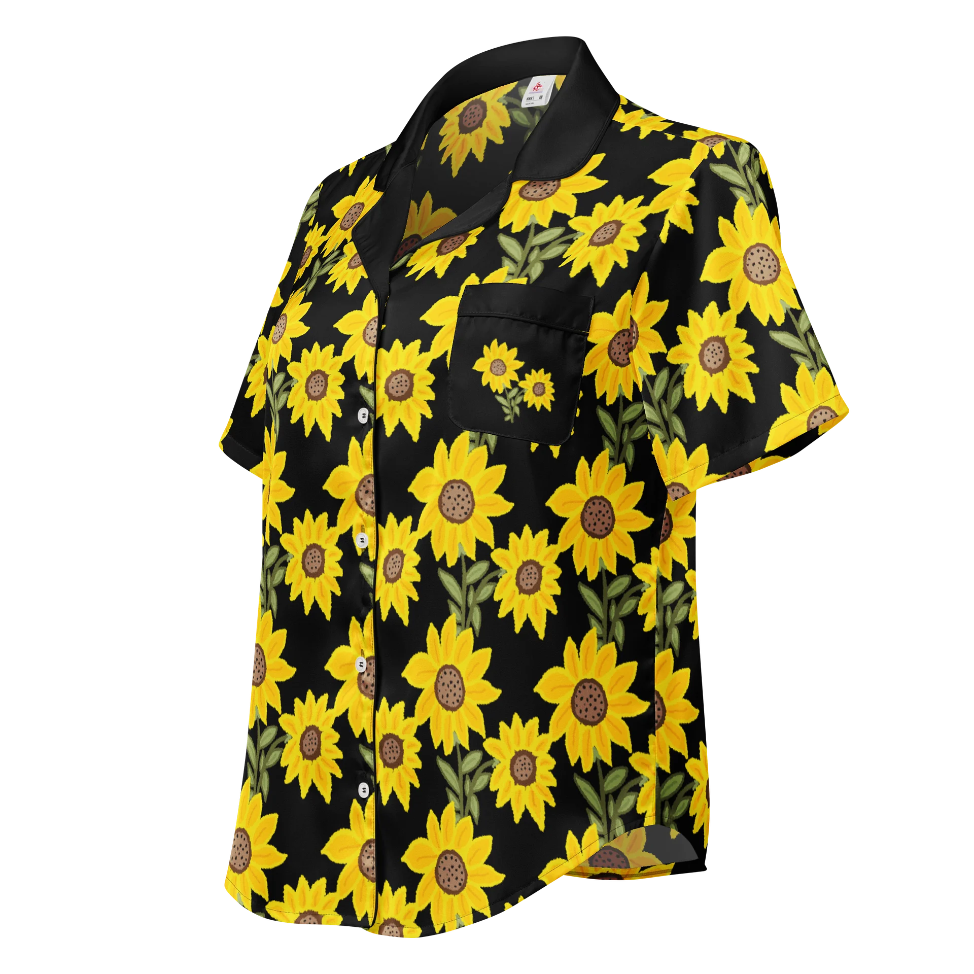 Lets Grow Girls Sunflower Pajama Button Up Shirt product image (1)