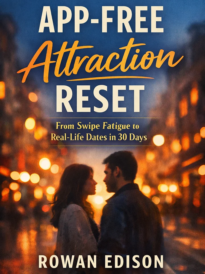 App-Free Attraction Reset: 30-Day Real-Life Dating System (Escape Swipe Fatigue & Get 3–5 Dates per Month) product image (1)