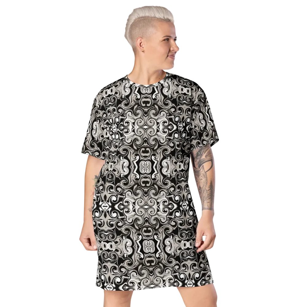 Baroque Swirls All-Over Print Dress product image (8)