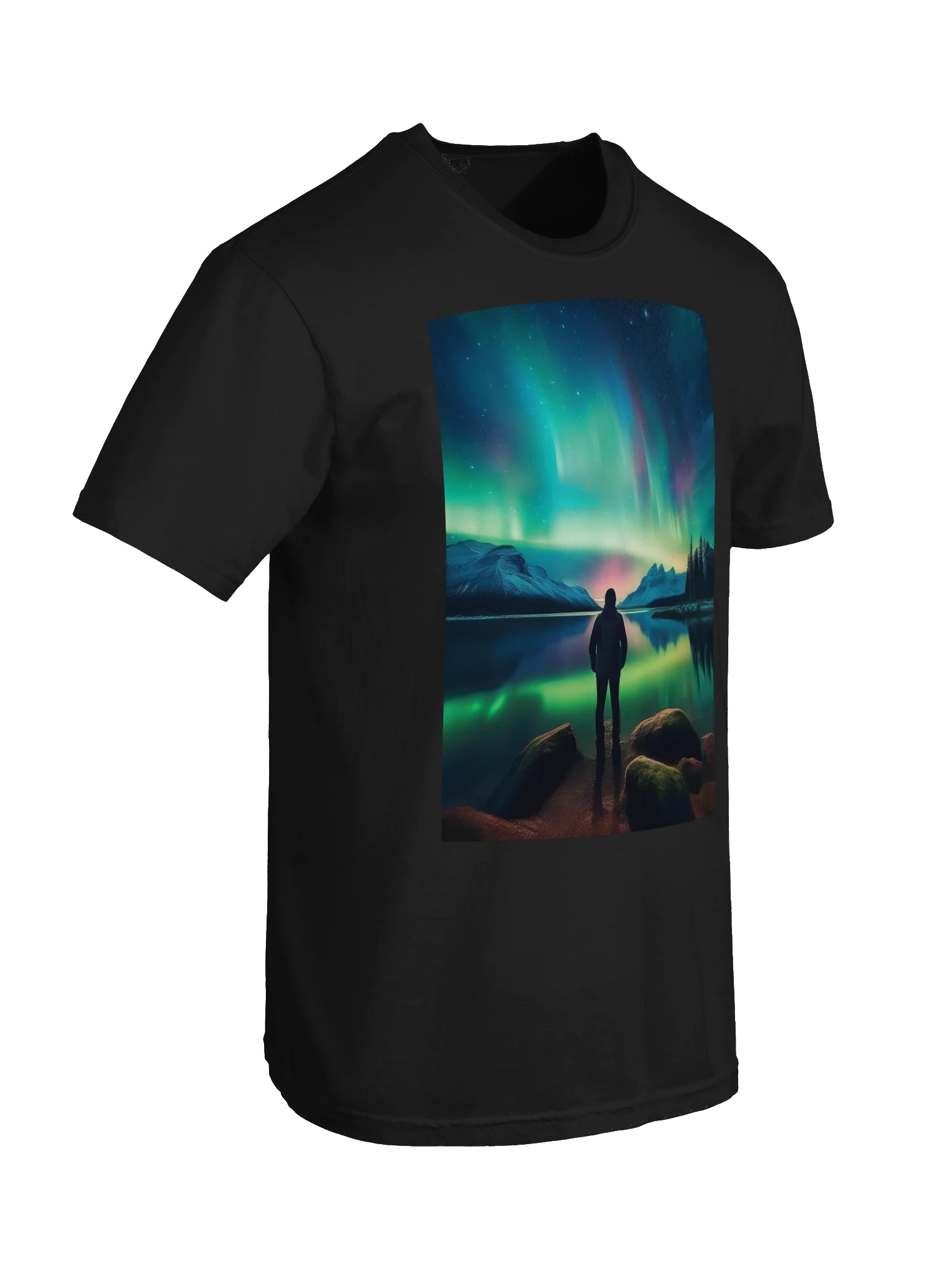 Aurora Lake Nightscape Tee product image (10)