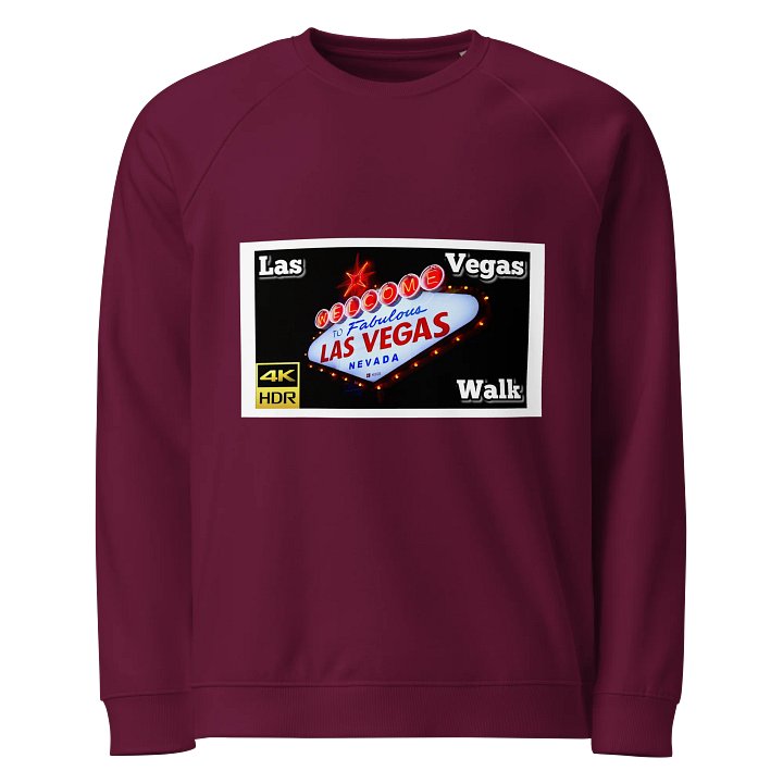 Las Vegas Walk Organic Raglan Sweatshirt Unisex product image (1)