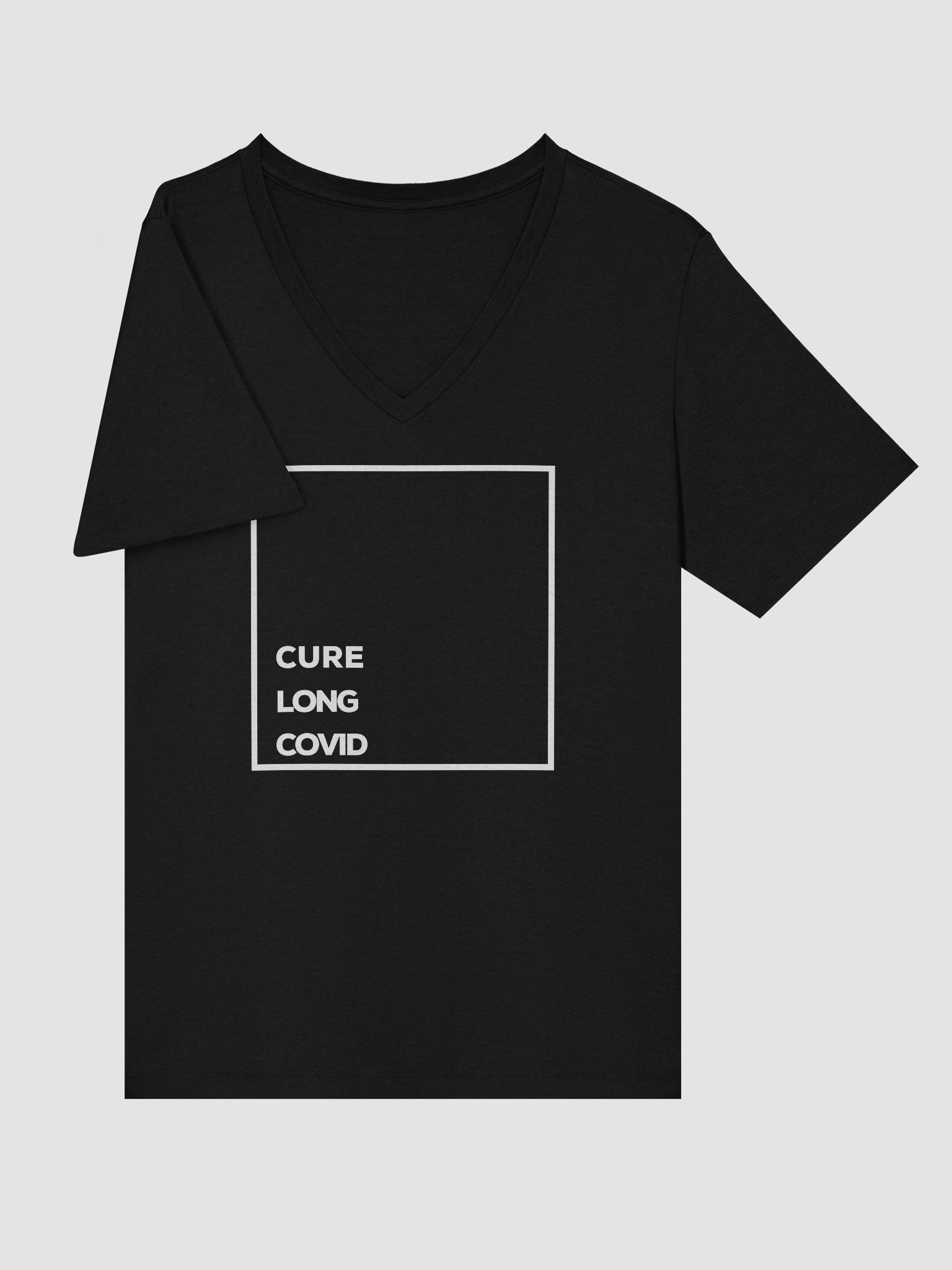 CURE LONG COVID Relaxed V-Neck Tee product image (22)