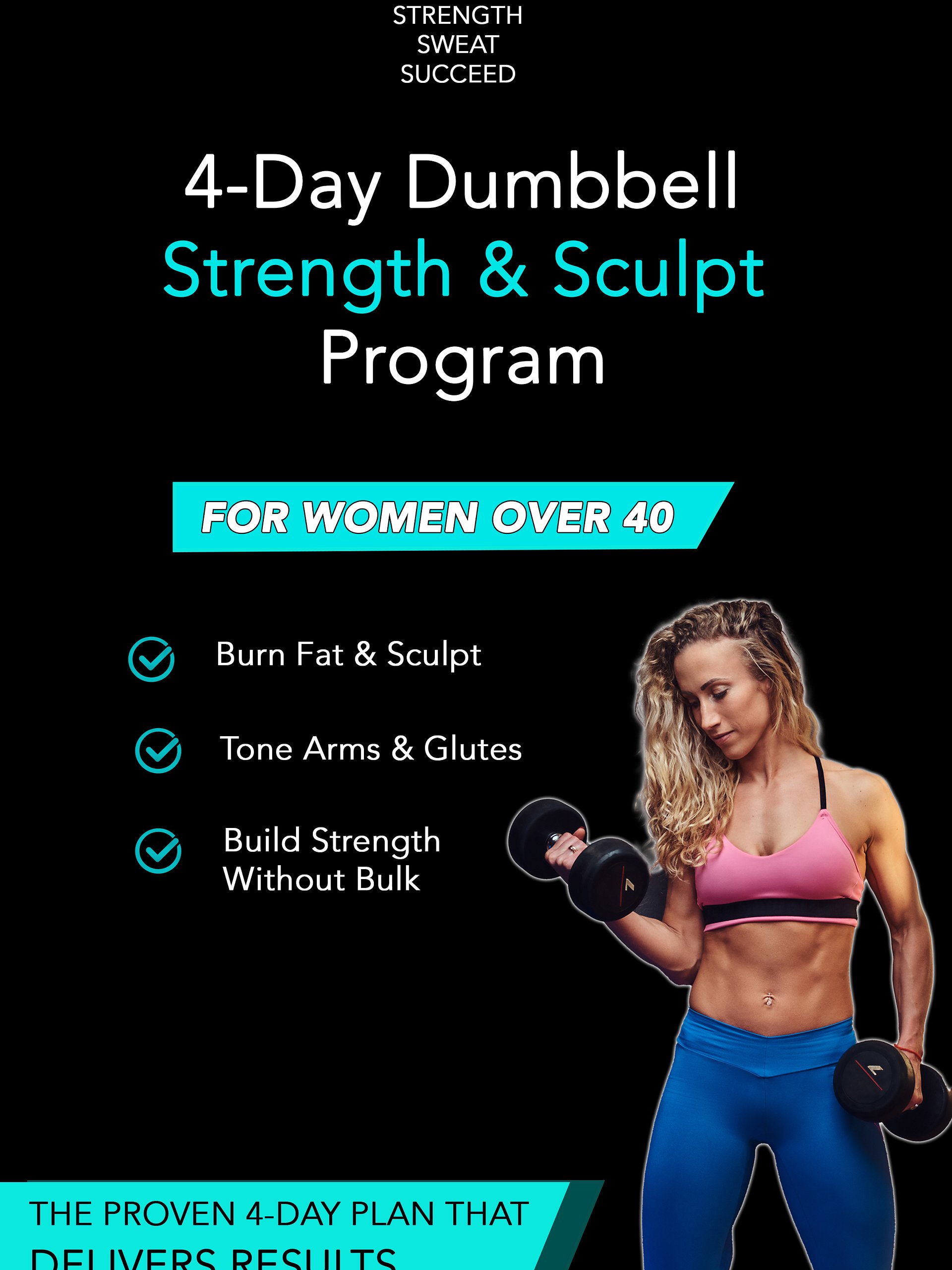 4-Day Dumbbell Strength & Sculpt Plan for Women Over 40 product image (1)