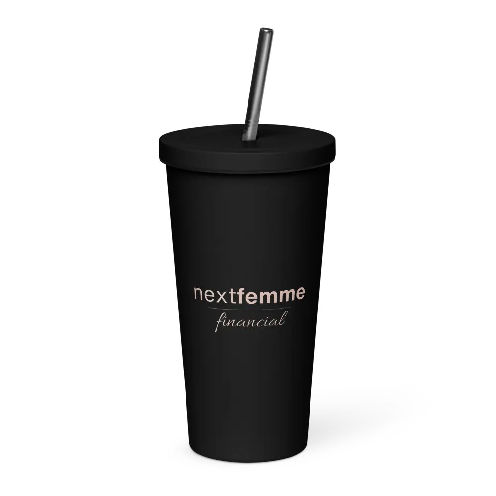 Insulated Tumbler Collection with Straw in Pink Logotype product image (1)