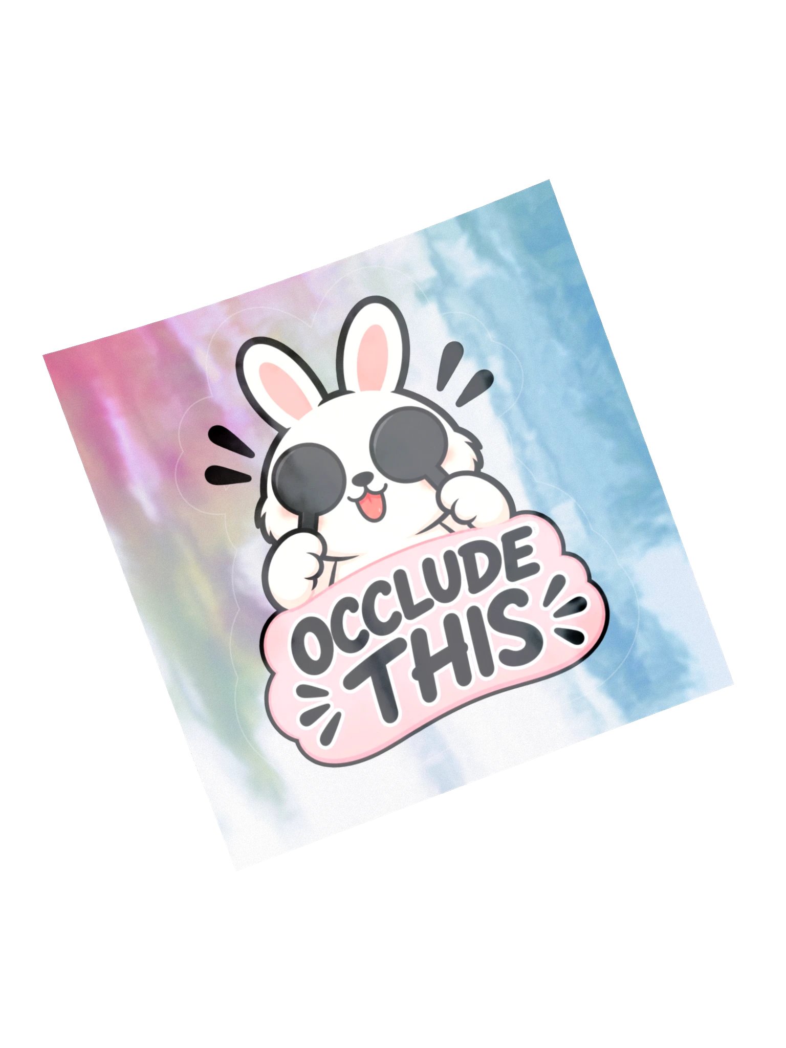 Sleepy Optometrist Occlude This Holographic Sticker Sheet product image (5)