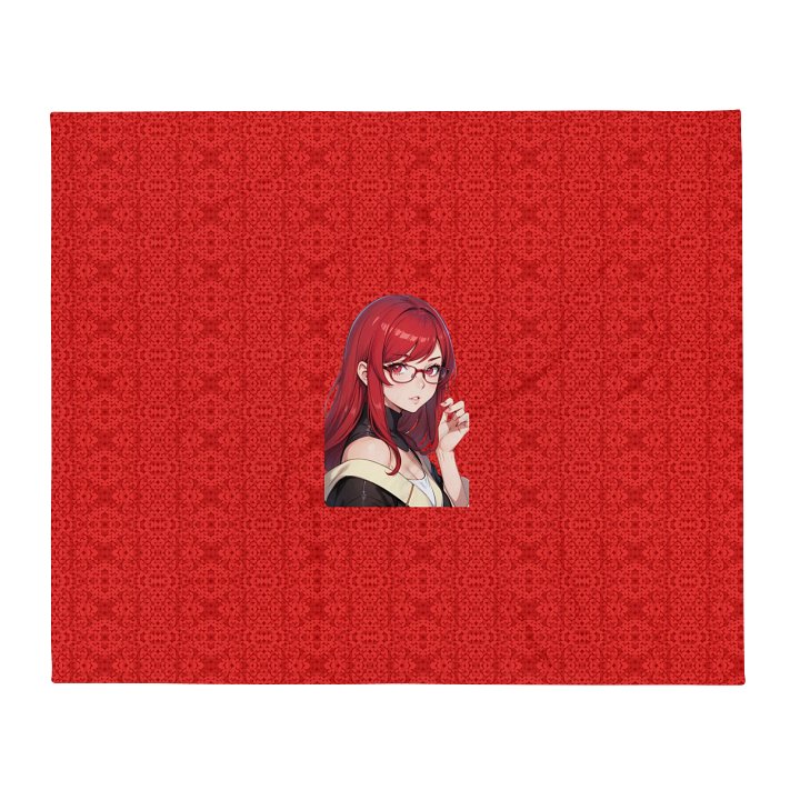 (Red WAIFU) K Throw Blanket product image (1)