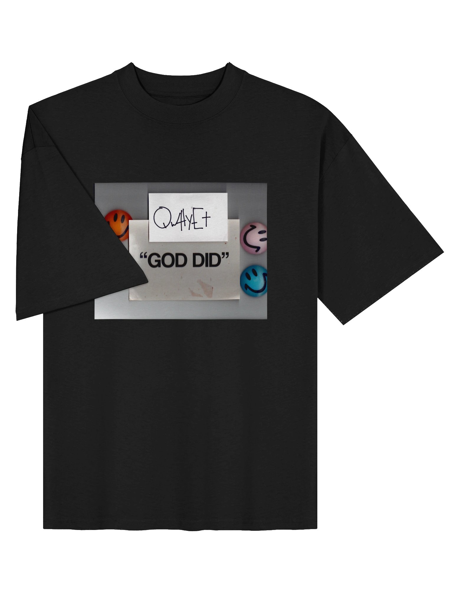 Qwhyet "GOD DID" Smiley Tee product image (3)