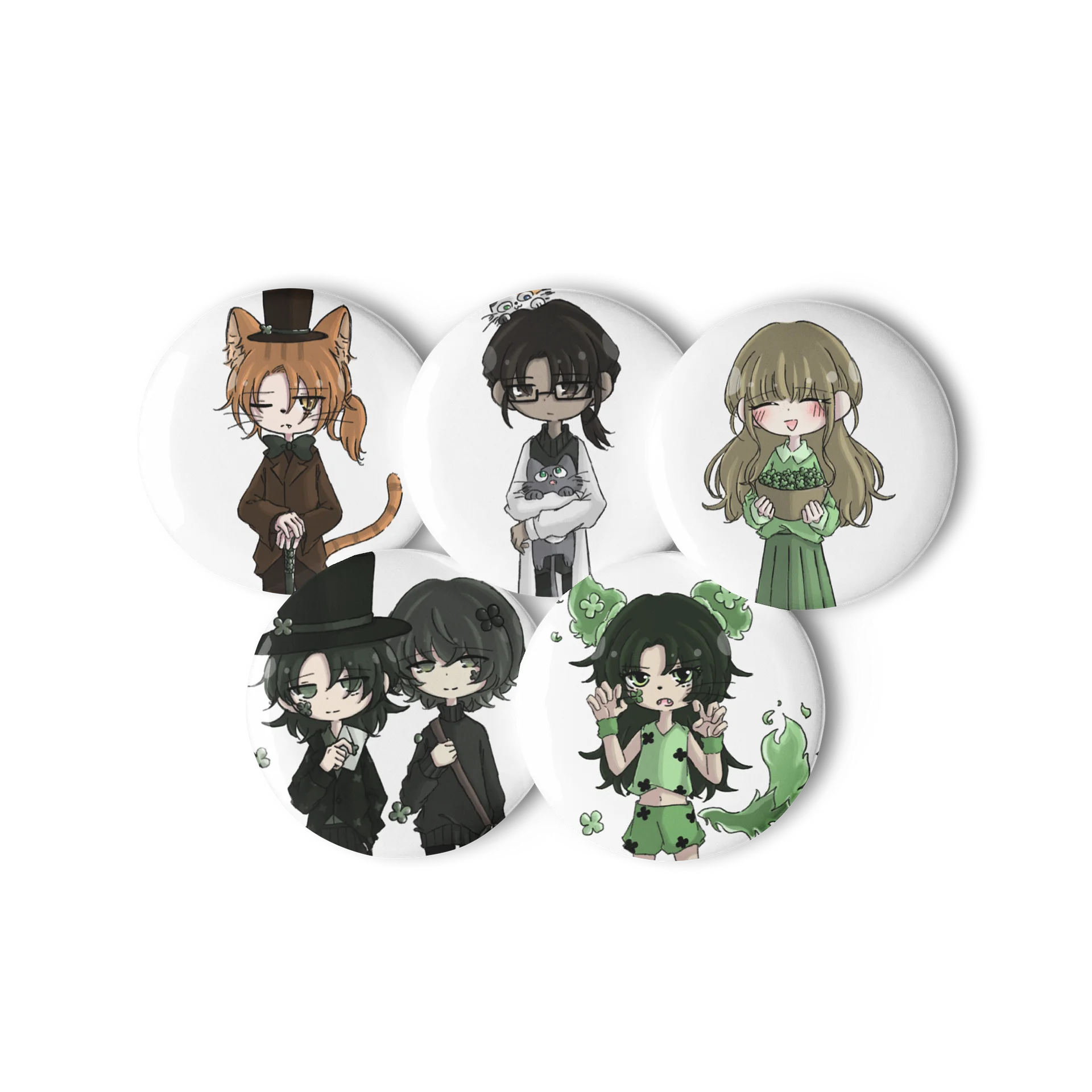 St. Patrick's Day Chibi Badges product image (5)