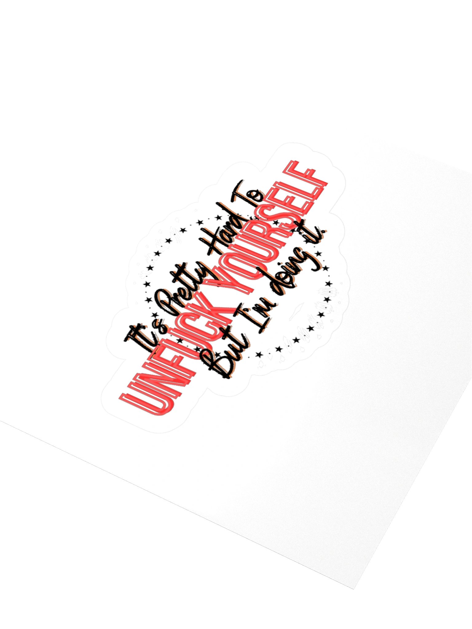 Unf*ck Yourself Kisscut Sticker product image (3)