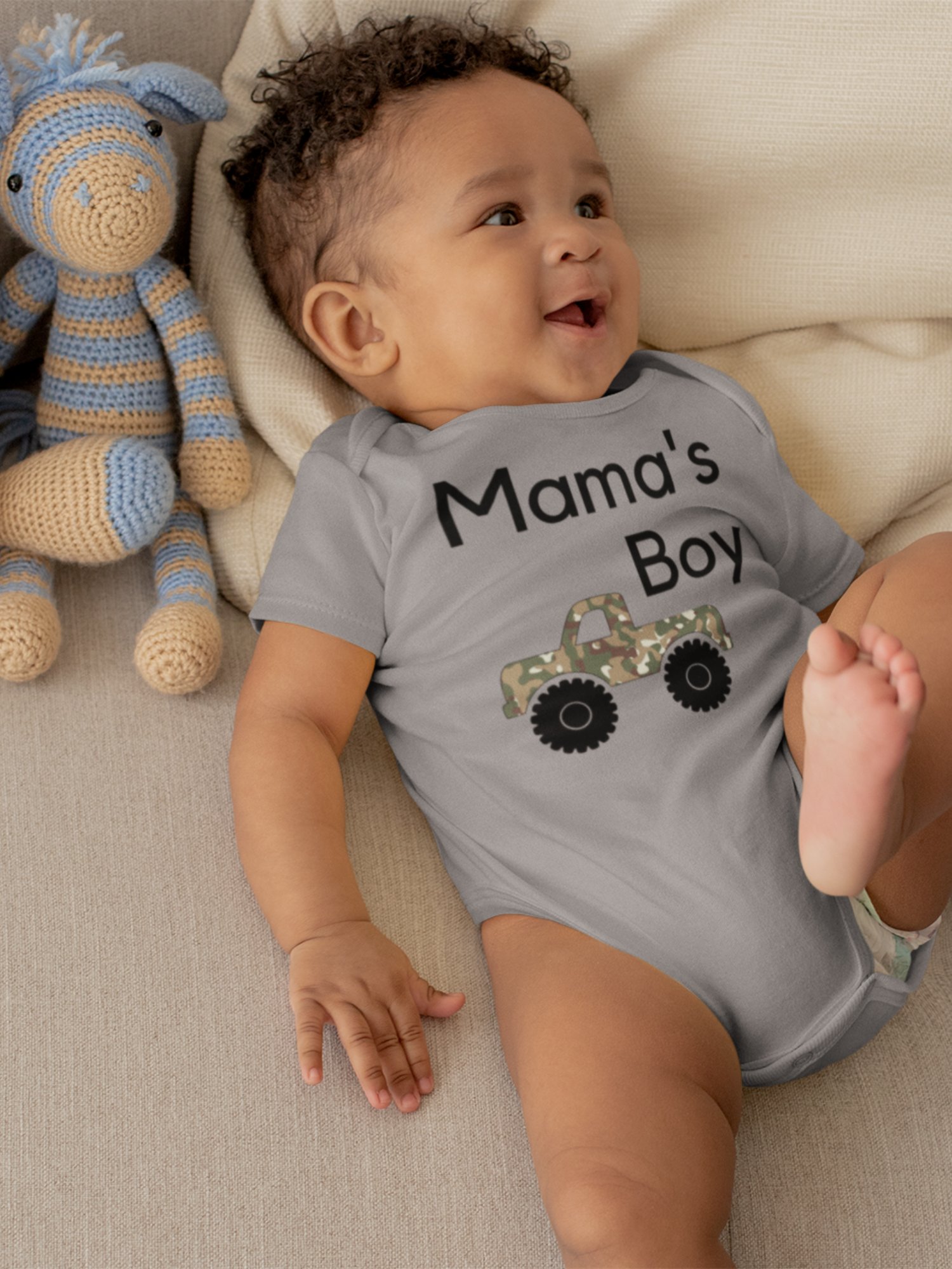 Mama’s Boy Monster Truck Onesie - Cute Boy Outfit - Monster Truck Baby Clothes - Gift for Boy Mom product image (3)