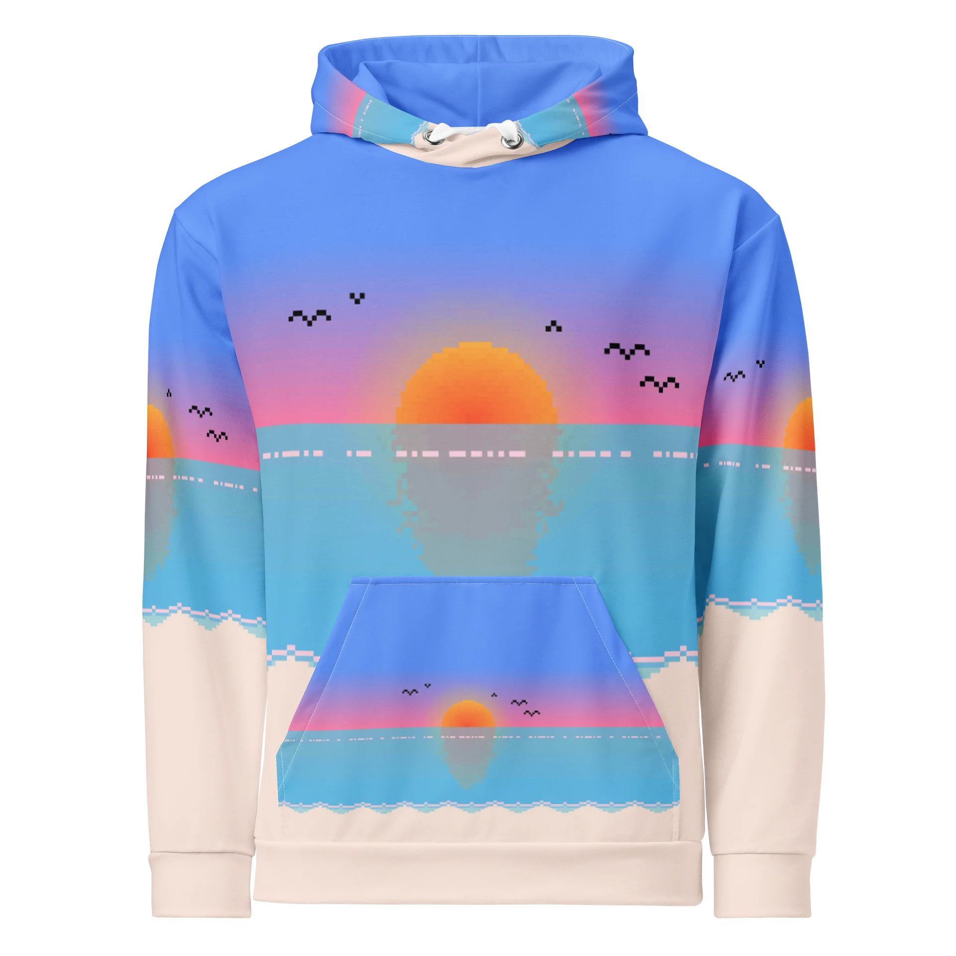 Sunset on the Beach with Gulls Hoodie product image (1)