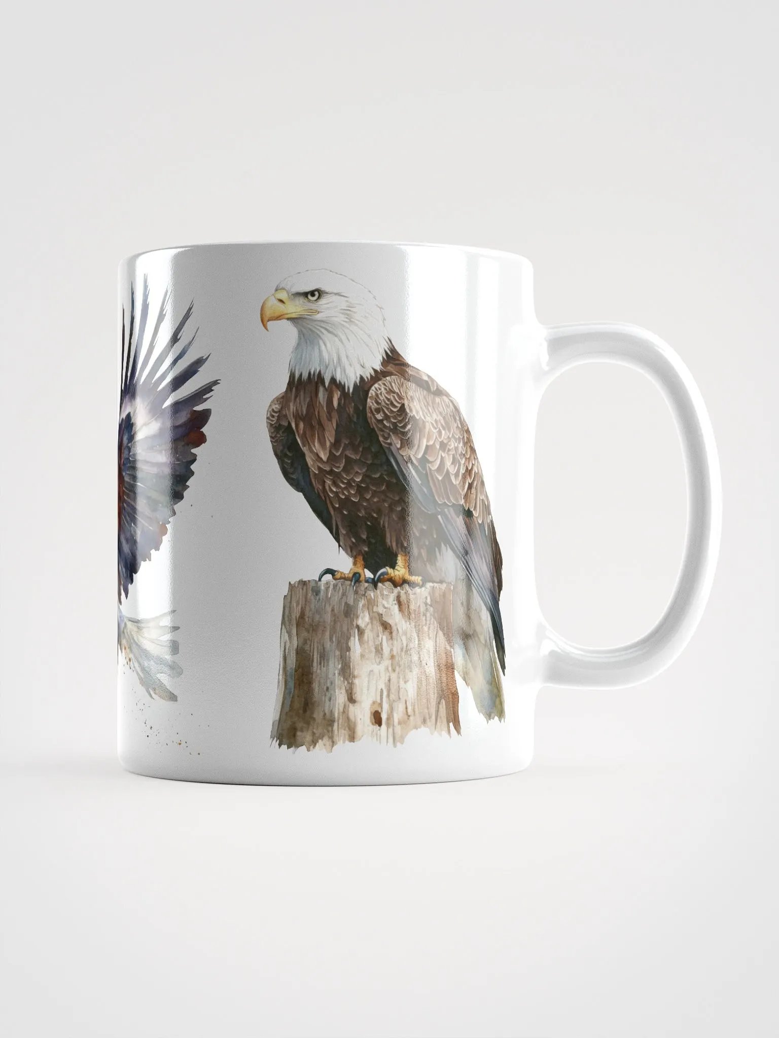 Eagle Flight White Glossy Mug product image (2)