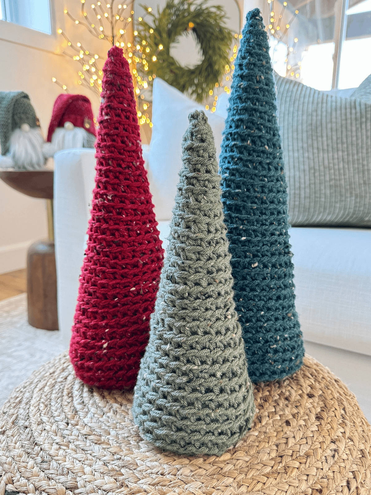 Rustic Holiday Trees Crochet Pattern | MJ's Off The Hook Designs