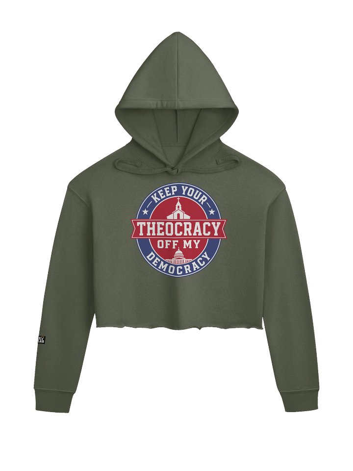 Keep Your Theocracy Off My Democracy - Fleece Crop Hoodie product image (5)