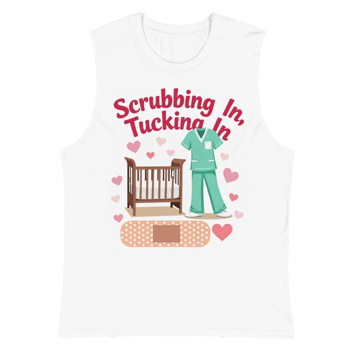 baby's cot, medical moms, medical dads, Healing Hearts Muscle Tank product image (6)