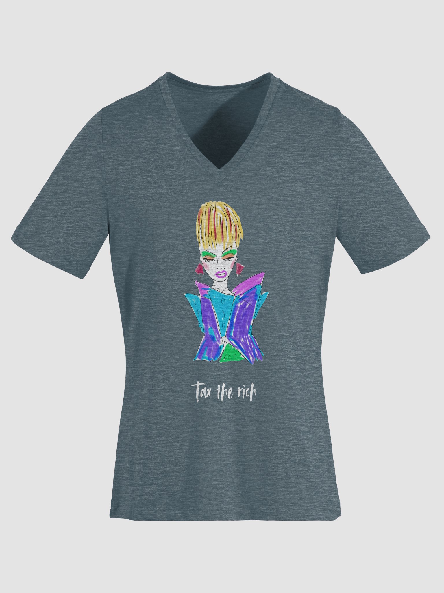 Tax The Rich Relaxed V-Neck product image (22)