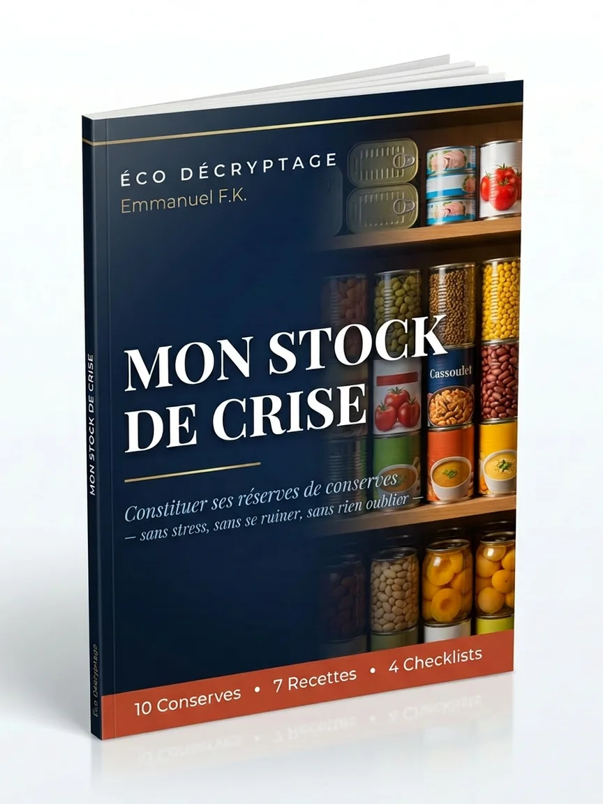 🥫 Mon Stock de Crise — 10 Conserves Essentielles à Stocker + 5 Erreurs Fatales à Éviter | Guide PDF Premium · 18 pages · Plan 4 Semaines product image (1)