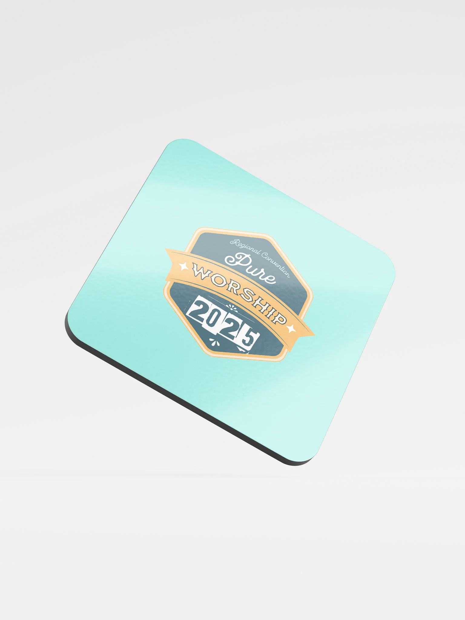 2025 “Pure Worship” Convention Coaster – Mint Blue product image (3)